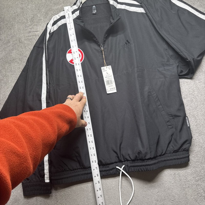 Atlanta Hawks Adidas AEROREADY 1/4 zip black training pullover men’s large L gallery
