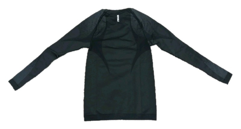 Gymshark Mens Extra Small Black Shadow Seamless Long Sleeve A1B5B T-Shirt gallery