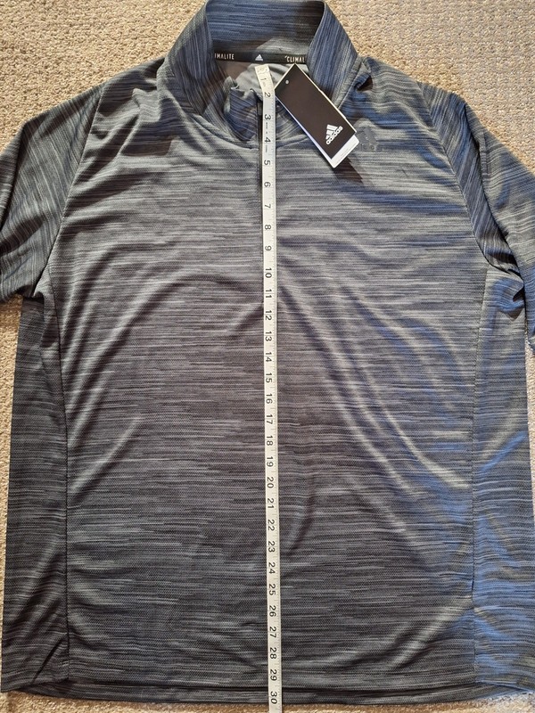 Adidas Climalite Mens Ult Tech 1/4 Zip Golf Top Pullover Swt Shirt Carbon Sz 2XL gallery