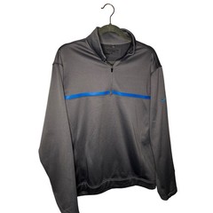 Nike Golf Tour Performance Therma Fit Quarter Zip Pullover Mens Medium Gray Blue