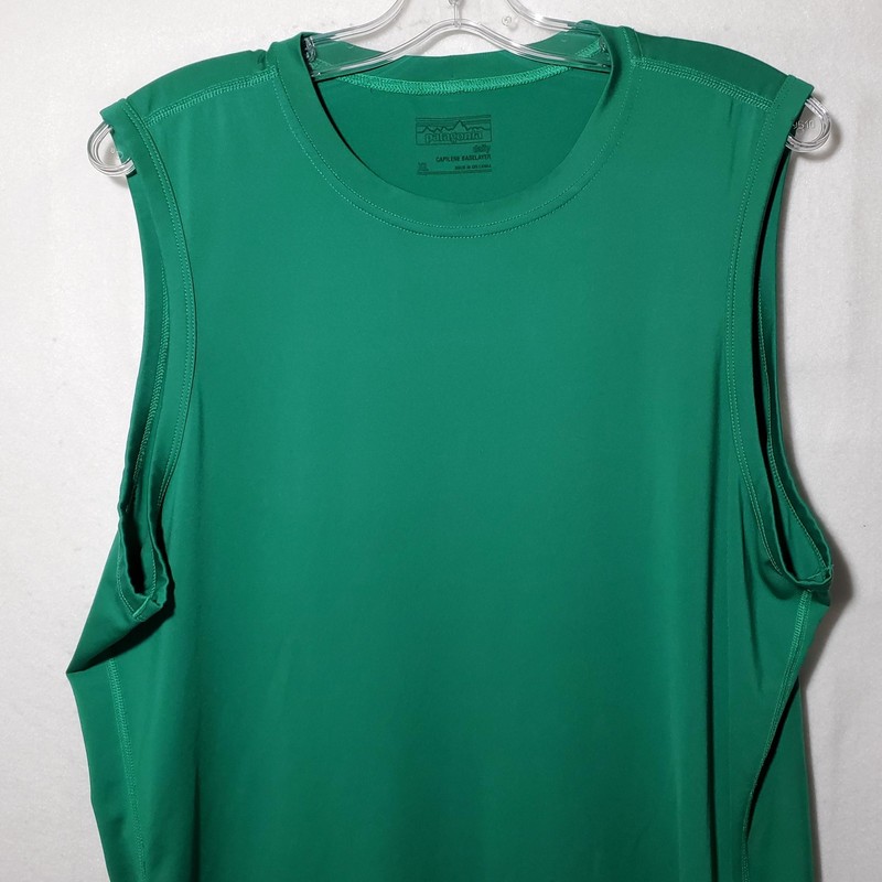 Patagonia Capilene Baselayer Tank Top Mens XL Green Sleeveless Athletic Gym gallery