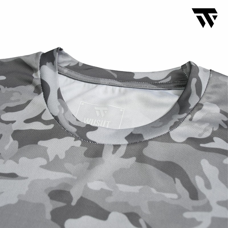 Men's Gray Gym T-Shirt Quick Dry Muscle Bodybuilding Workout Fitness Sport Top gallery