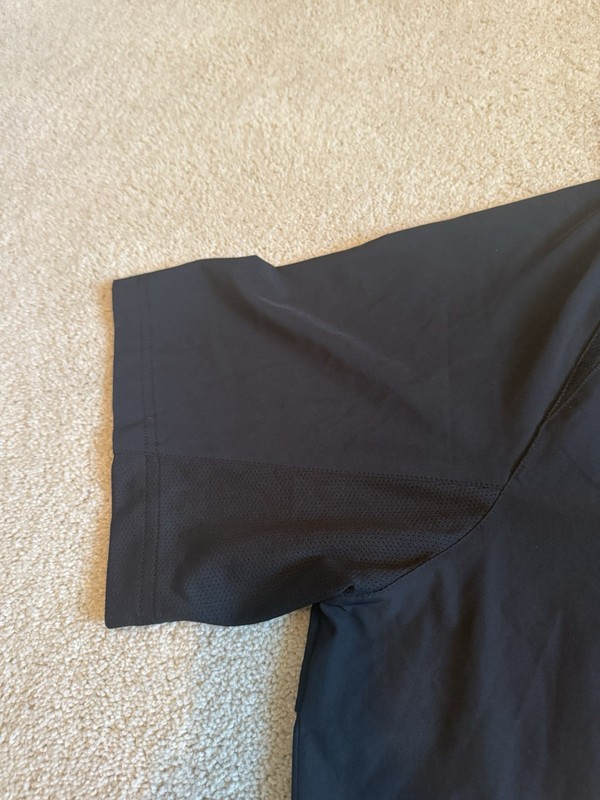Adidas Mens M Black Quarter Zip Short Sleeve Training Shirt Athletic Top Sports gallery