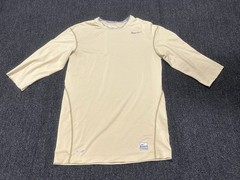 Nike Pro Tight 1/2 Sleeve Compression Shirt Men’s Large Yellow Sports Gym