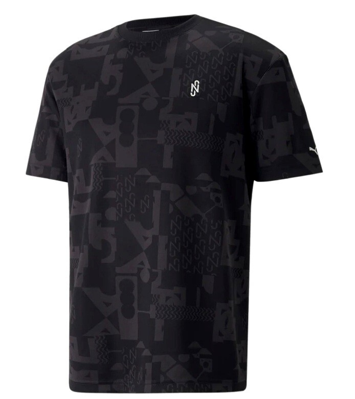 PUMA X NEYMAR JR ELEVATED TEE #53450501 MEN'S CASUAL TEE XLARGE NOIR-AOP gallery