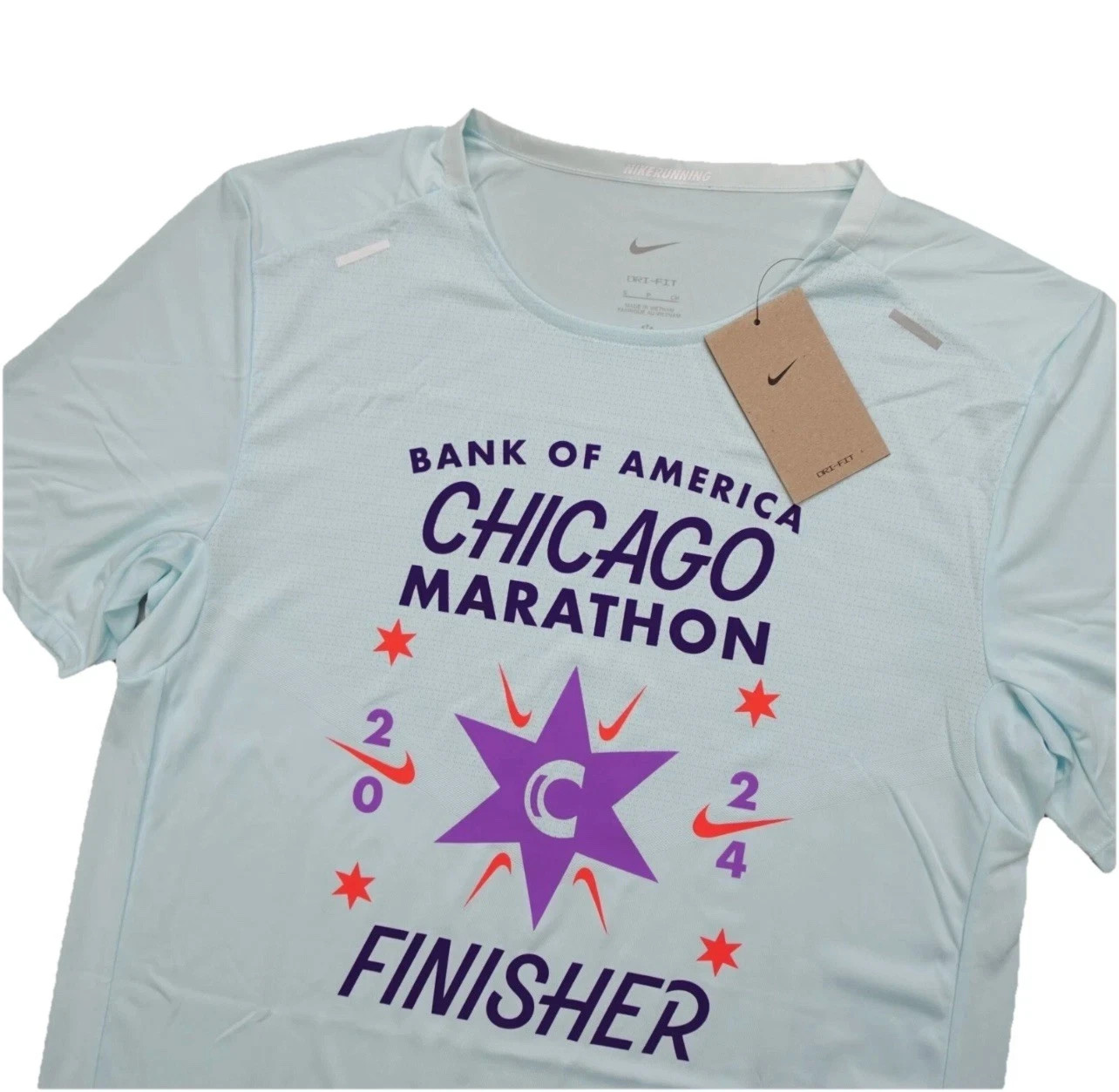 Nike Running 2024 Chicago Marathon Finisher T-Shirt FV6330-474 Men's Size S NWT gallery