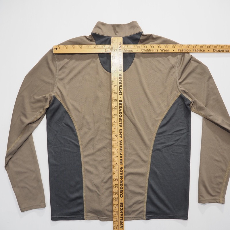 Pearl Izumi Pullover Mens Large Brown Gray Long Sleeve 1/4 Zip Cycling Shirt gallery
