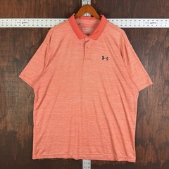 Under Armour The Playoff Polo Golf Performance Stretch Polo Shirt Orange 2XL XXL