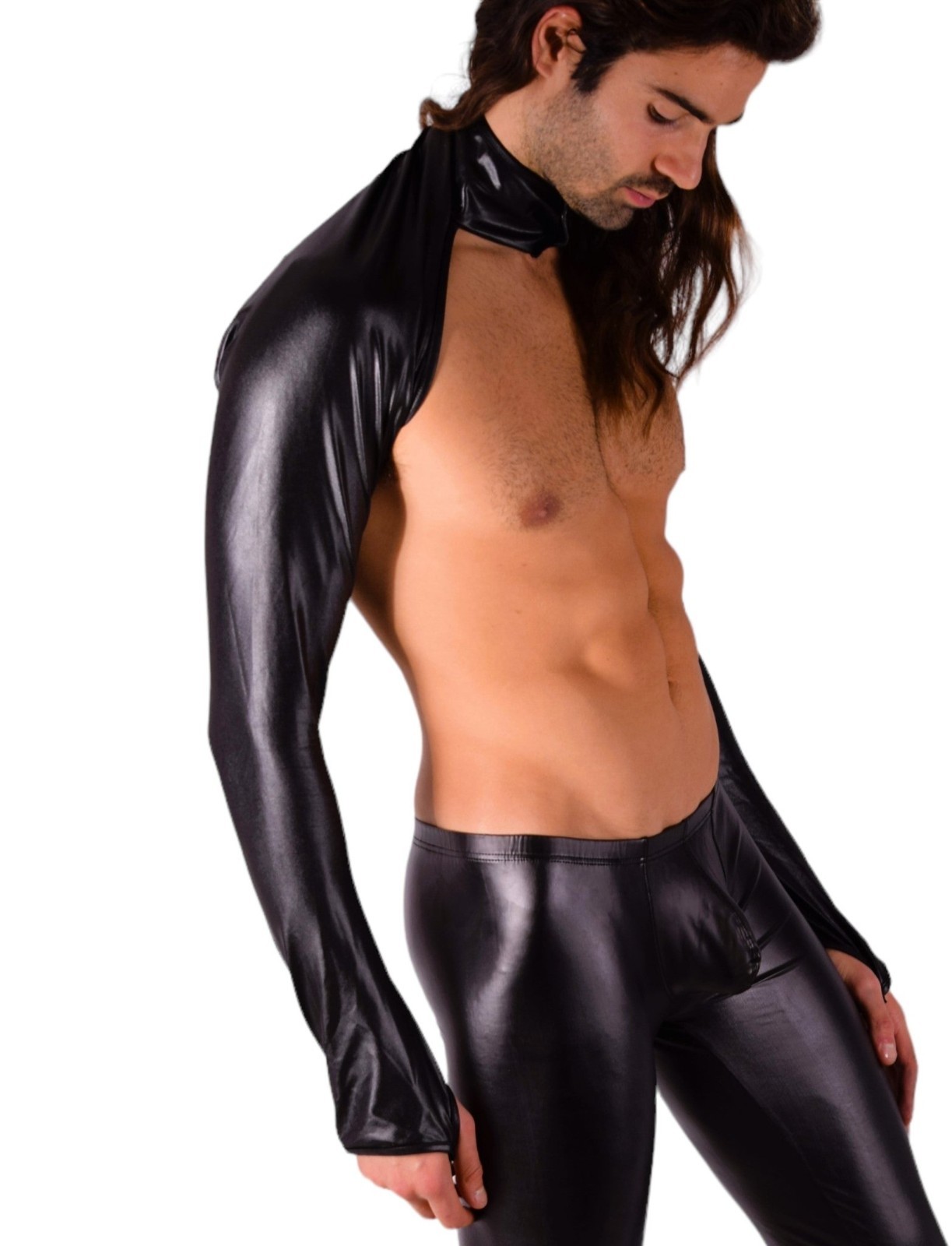 SMU Crop Top Leather-Look Spandex Bolero 11760 SX11 gallery