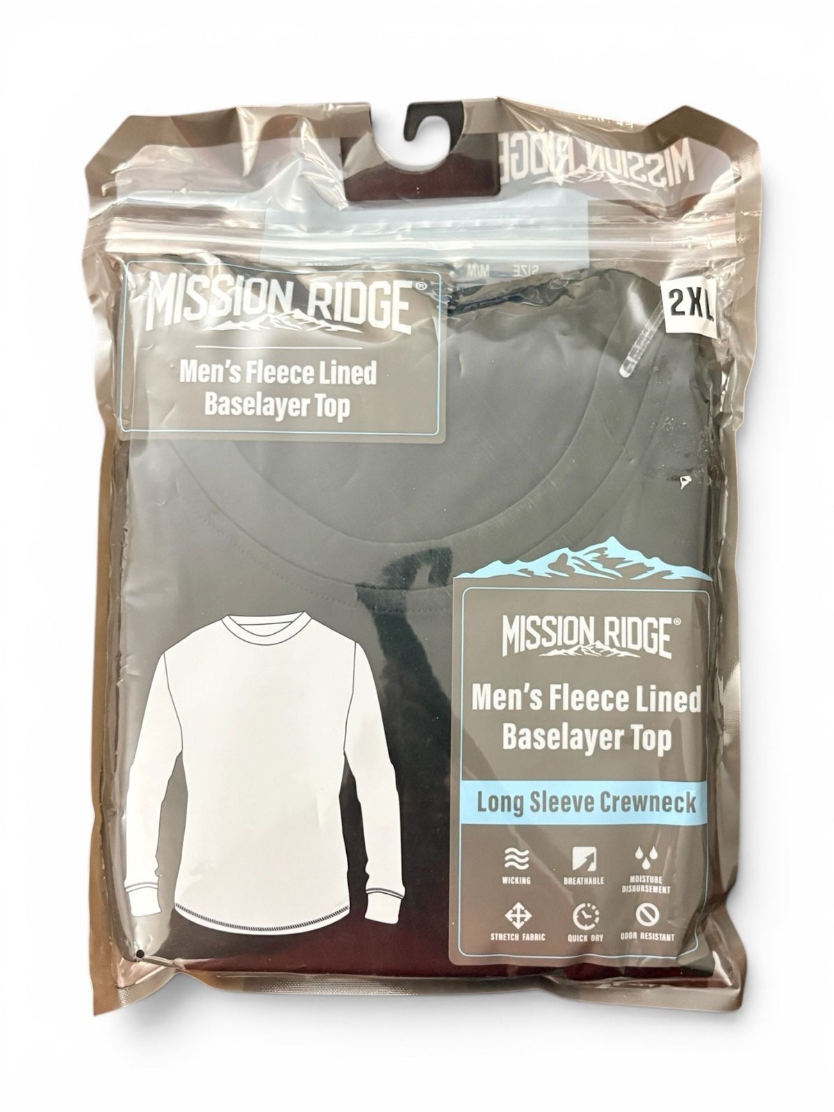 Mission Ridge Men's Fleece Lined Baselayer Long Sleeve Crewneck Top gallery