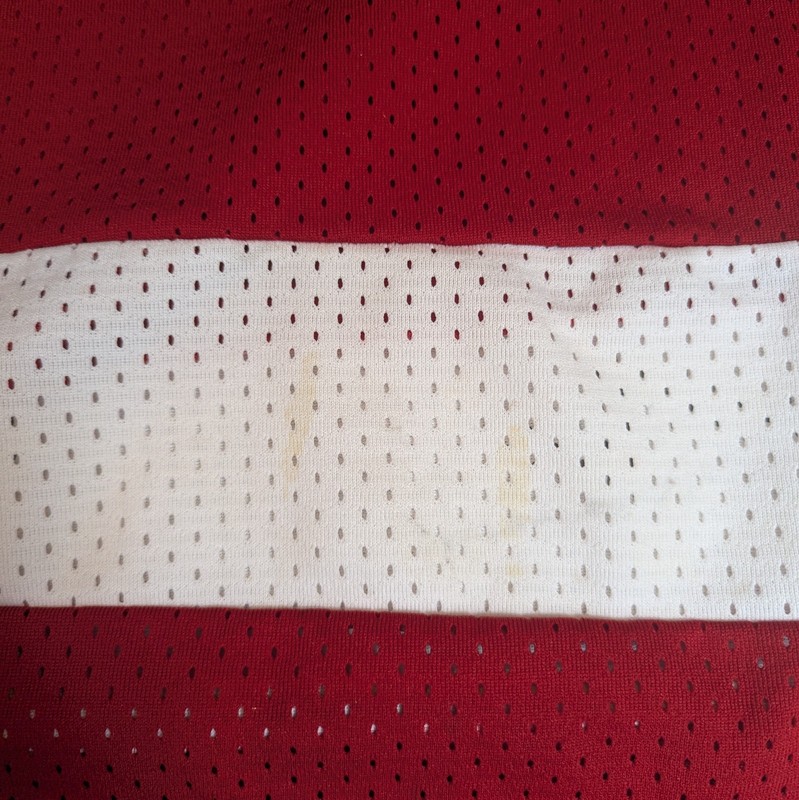 Vintage 80s Champion Hockey Jersey Made In USA Red White Large gallery