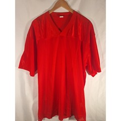 Sport-Tek Mens XL Red Mesh Football Jersey V-Neck Athletic Training Shirt