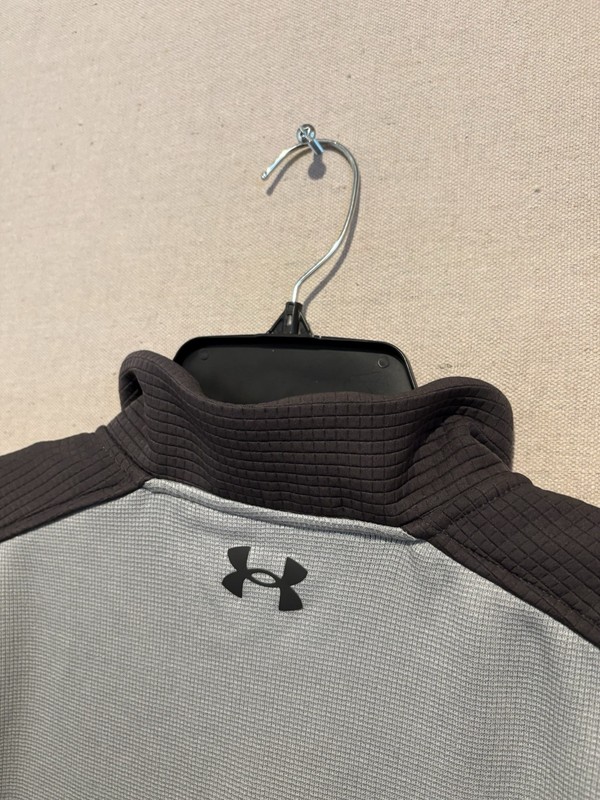 Under Armour Golf Jacket Mens Large Gray Coldgear Storm Loose Fit 1/4 Snap gallery