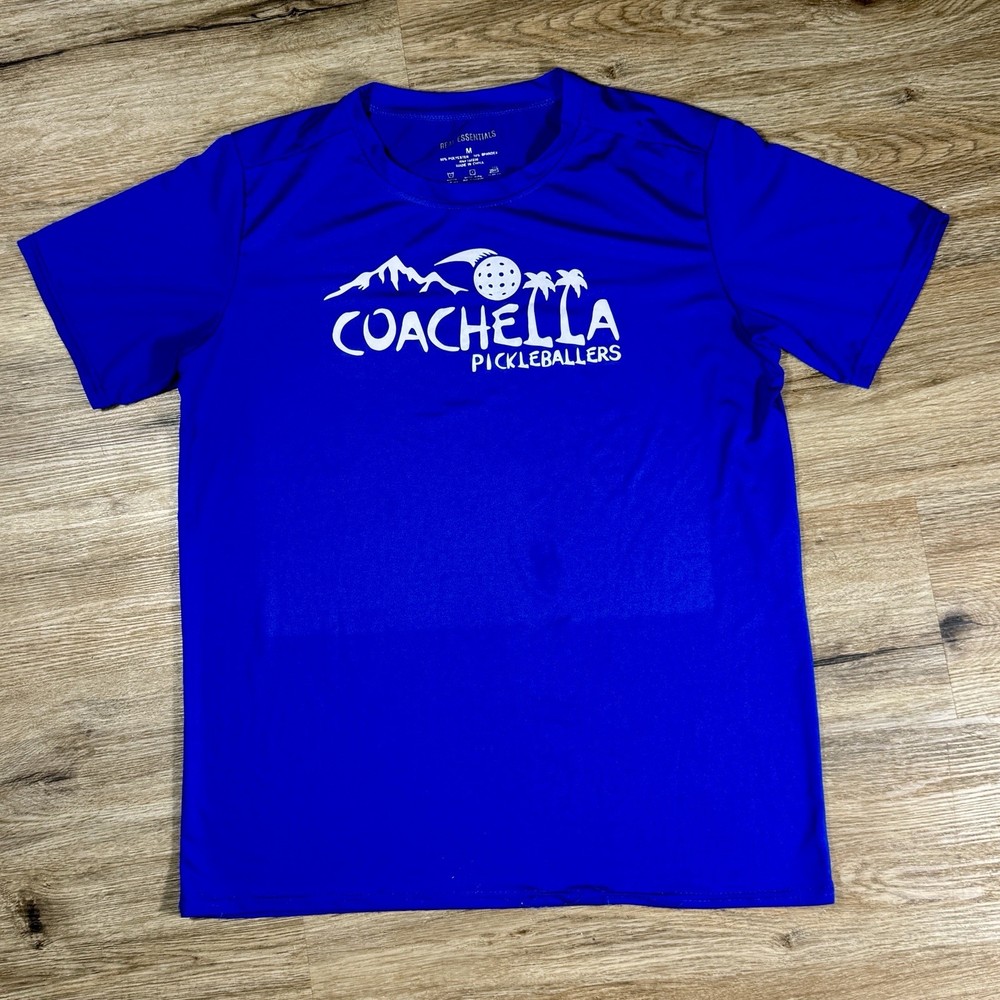 Coachella Pickleballers Music Festival Shirt Men's M Blue Pickleball Club Gym
