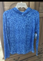 Silver Bait Swim Shirt With HoodUPF 50+ Men’s Size Medium BlueWater Design