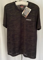 NWT Karbon Black Camo Mesh Short Sleeve Pullover – Mens Size M – Quick Dry