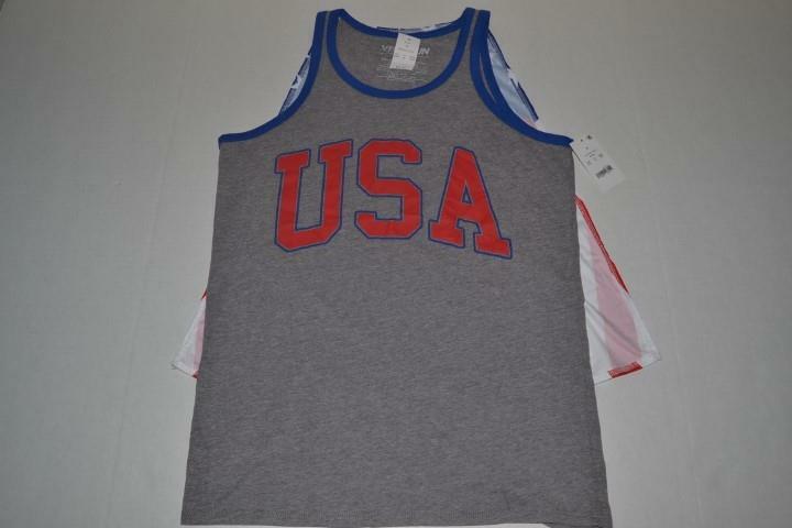 FIFTHSUN USA AMERICAN FLAG BASKETBALL TANK TOP SHIRT MENS SIZE SMALL S NEW gallery