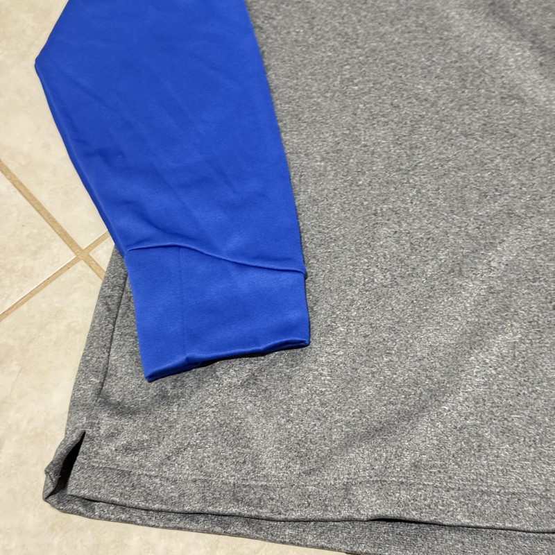 Nike Golf Pullover Mens Large Blue Gray Quarter Zip Colorblock Pine Dunes 2018 gallery