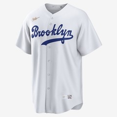 MLB Los Angeles Dodgers (Jackie Rob) Men’s Cooperstown Baseball Jersey (White)