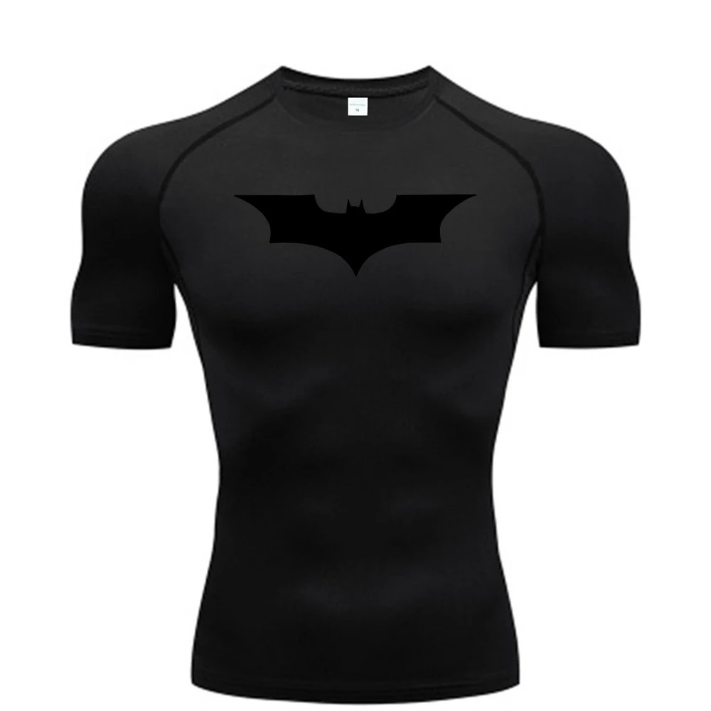 Men Compression Shirt Quick Dry Breathable Gym Workout Tight Sports T Shirt gallery