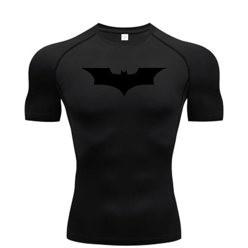 Men Compression Shirt Quick Dry Breathable Gym Workout Tight Sports T Shirt gallery