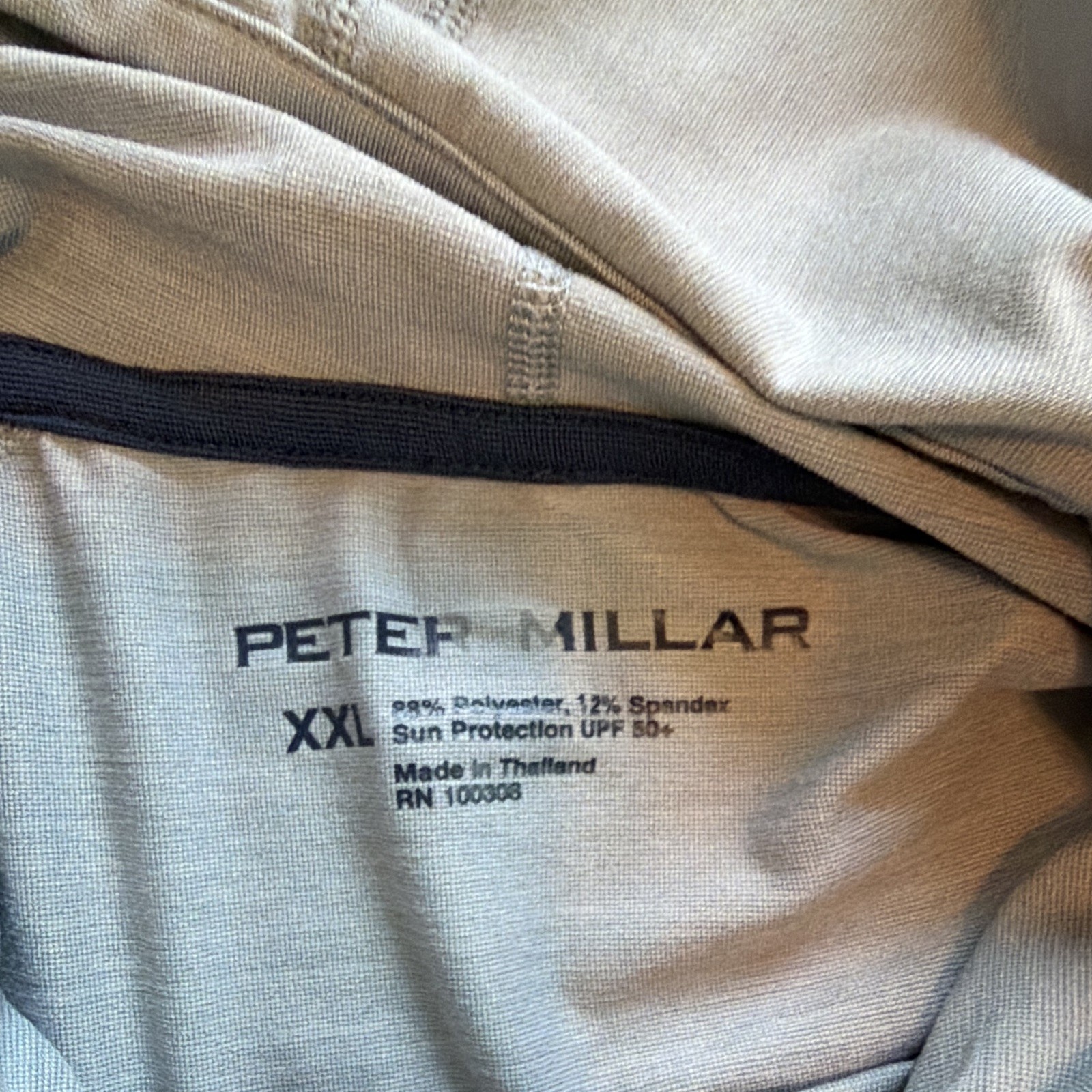 Peter Millar UPF 50+ Pullover Hoodie Gray Long Sleeve Logo 2XL Poly/Spandex gallery
