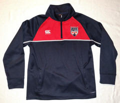NICE Canterbury Old Glory DC Rugby Football Club 1/4 Zip Fleece Pullover Mens XL