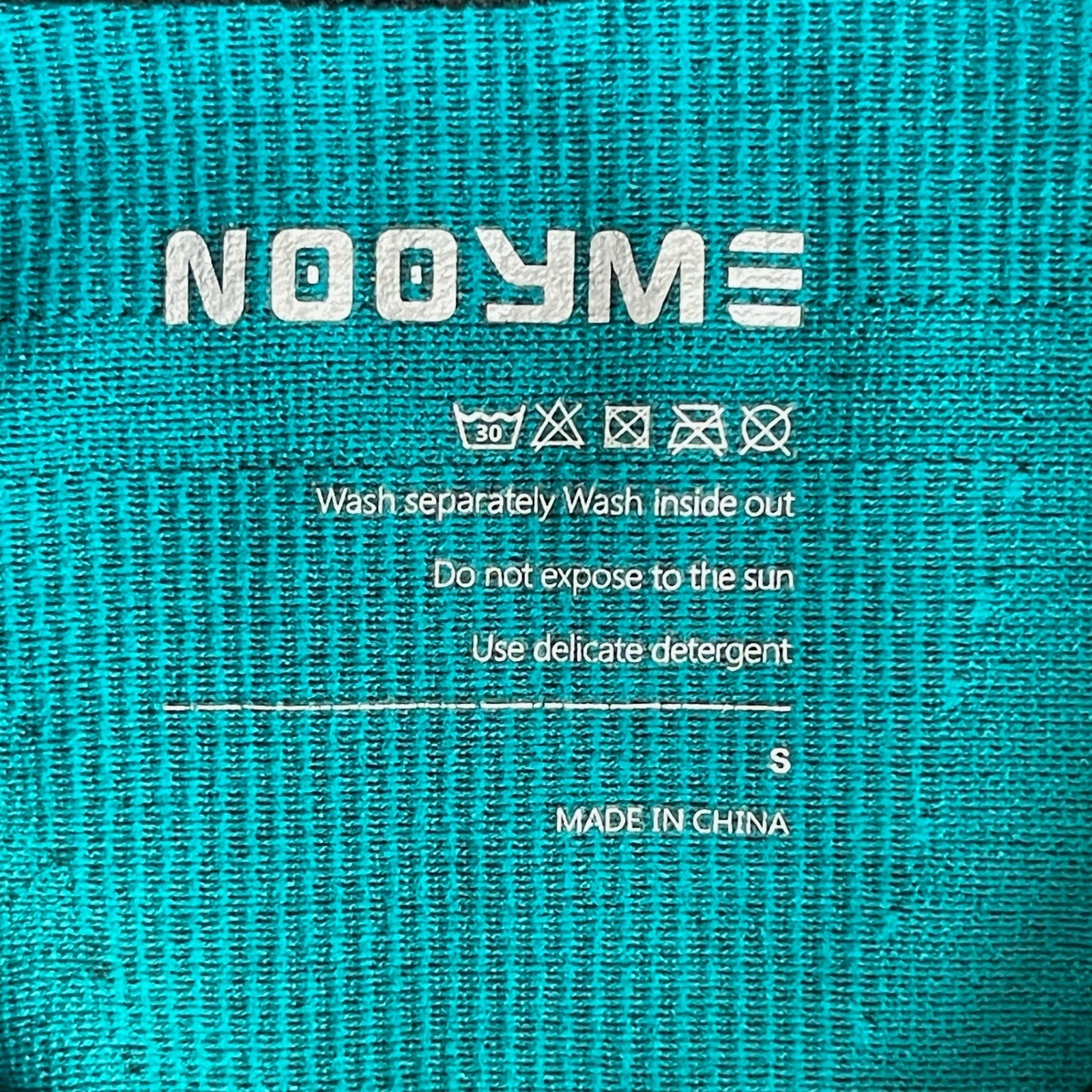 NOOYME Men's Black Teal Compression Long Sleeve Base Layer Thermal Top Size S gallery
