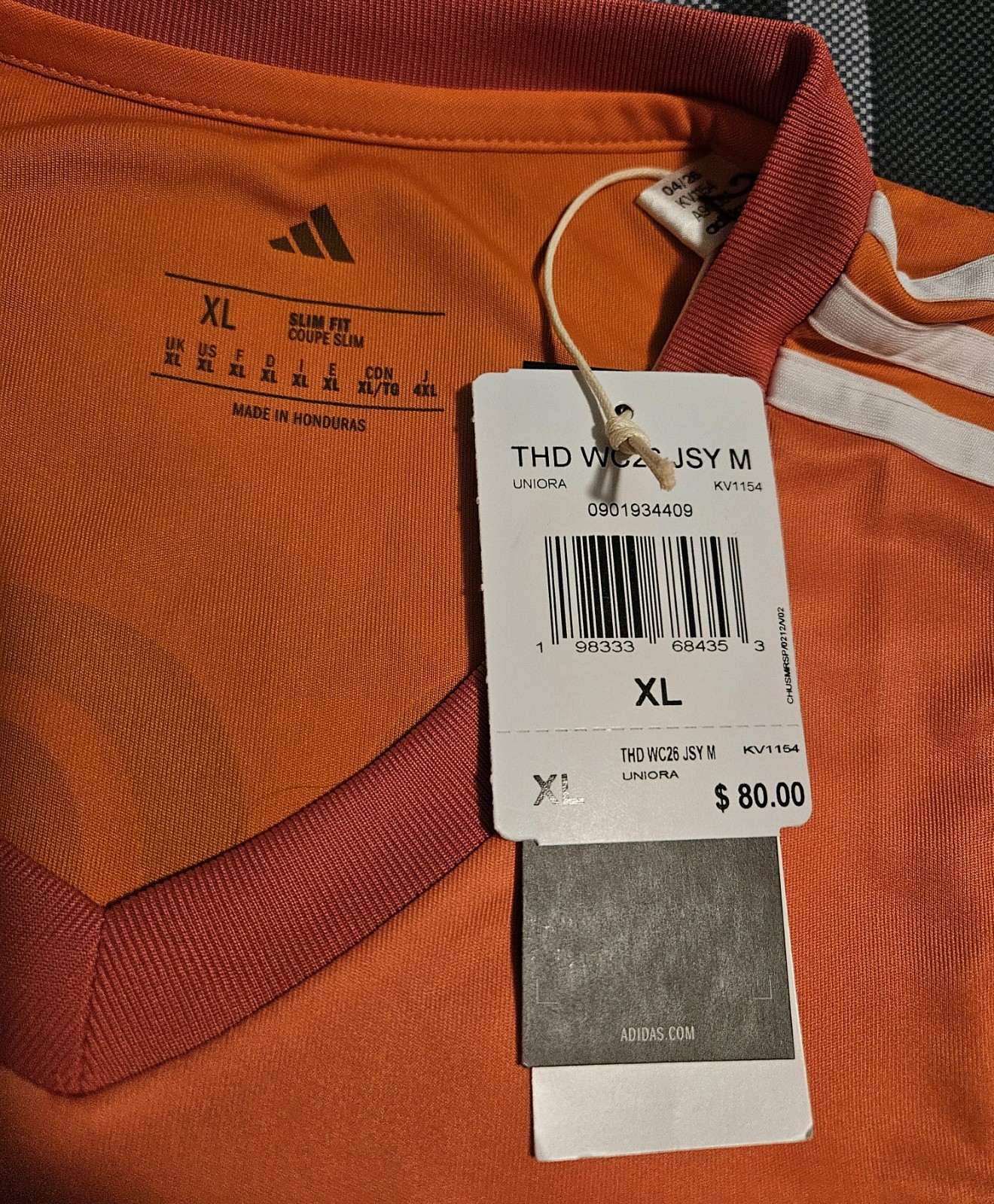 Adidas FIFA World Cup 2026 The Home Depot Orange Soccer Jersey Men's Size XL NWT gallery