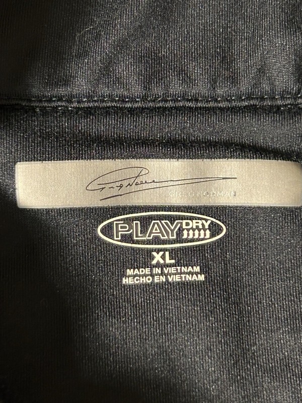 Greg Norman Play Dry Men's XL Black 1/4 Zip Mock Neck Long Sleeve Golf Pullover gallery