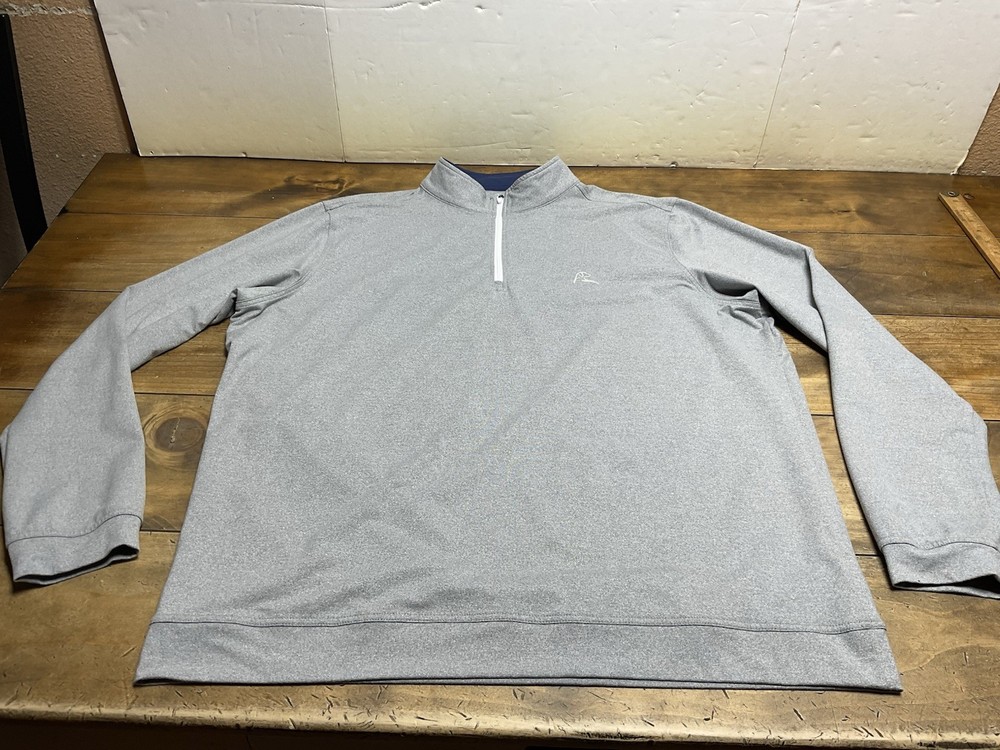 Rhoback Heather Performance Q-Zip - Glacier Grey sz XL