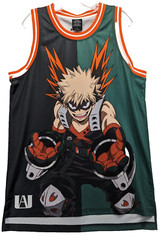My Hero Academia Basketball Jersey Mens Medium Bakugo Hot Topic Stitched