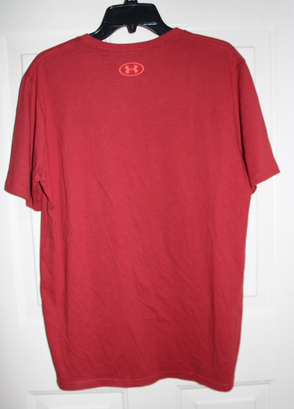 NWT Under Armour Wordmark Baseball Men's 2XL Stadium Red Short Sleeve T-shirt gallery