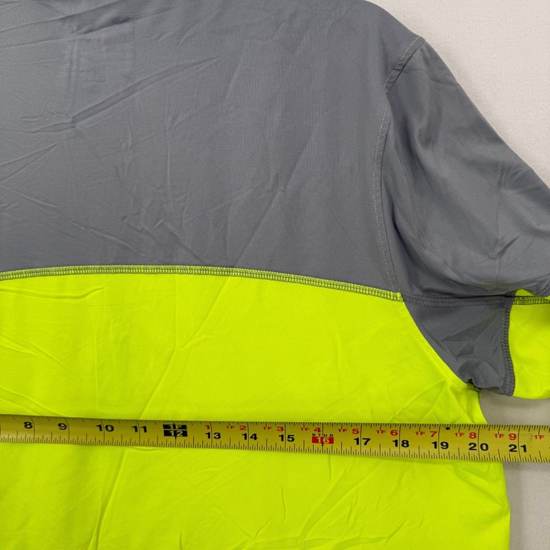 Under Armour Mens Coldgear Storm 1/4 Zip Shirt Neon Green Gray Medium Running gallery
