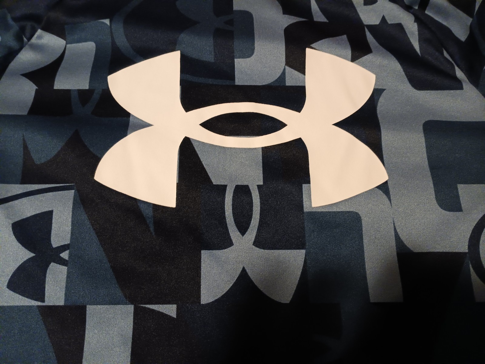 Under Armour YXL Project Rock All Over Print T-Shirt Camo Print BLUE BLACK gallery