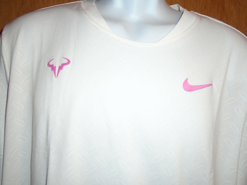 Nike AeroReact White Slim Fit Tennis Shirt Men's S M XXL AT4182-101 NWT gallery