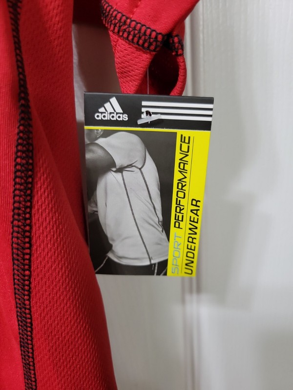 New ADIDAS Climalite Flex 360 Athletic T-Shirt Men's Logo Red Stetchy Sz Small gallery