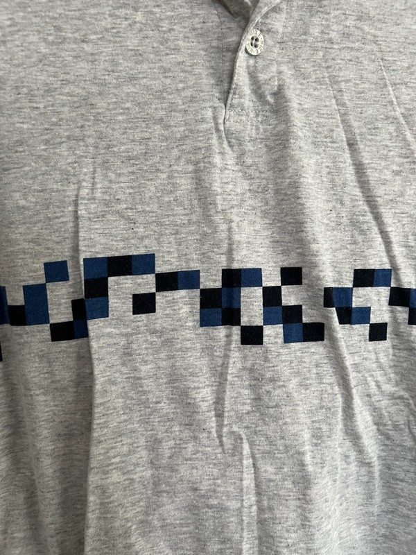 Vintage Nike John McEnroe 85 Challenge Court Checkerboard Tennis Polo Grey Large gallery