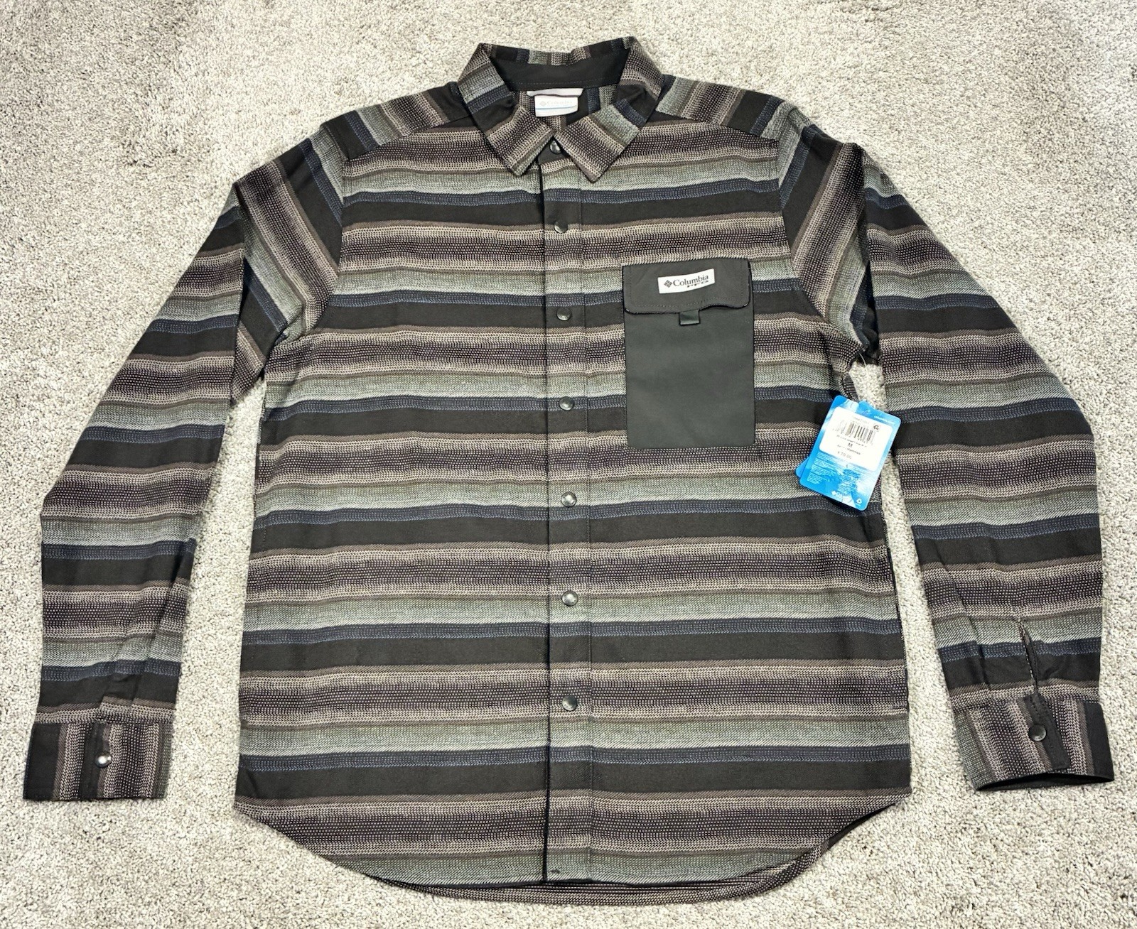 COLUMBIA PFG Uncharted Over Shirt Shacket Men's Medium Full Zip Flannel Outdoors gallery