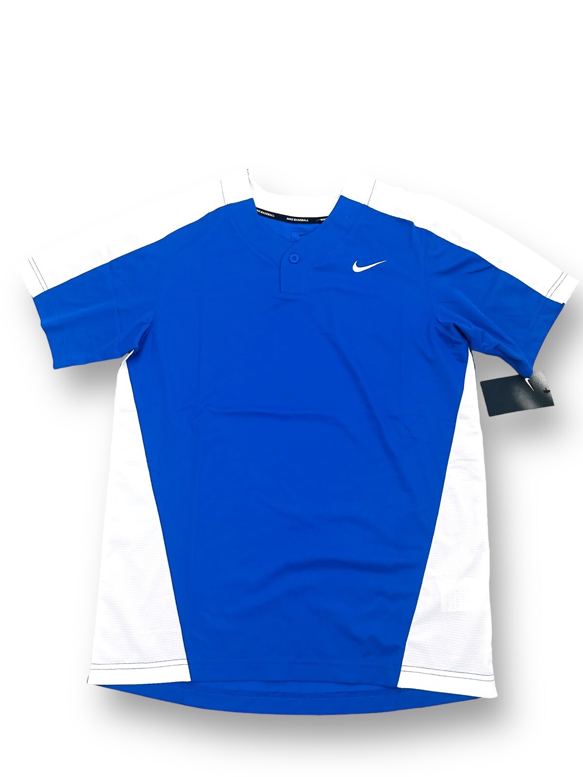 Nike Team Baseball Practice One Button Henley Medium Blue BQ5399-494 gallery