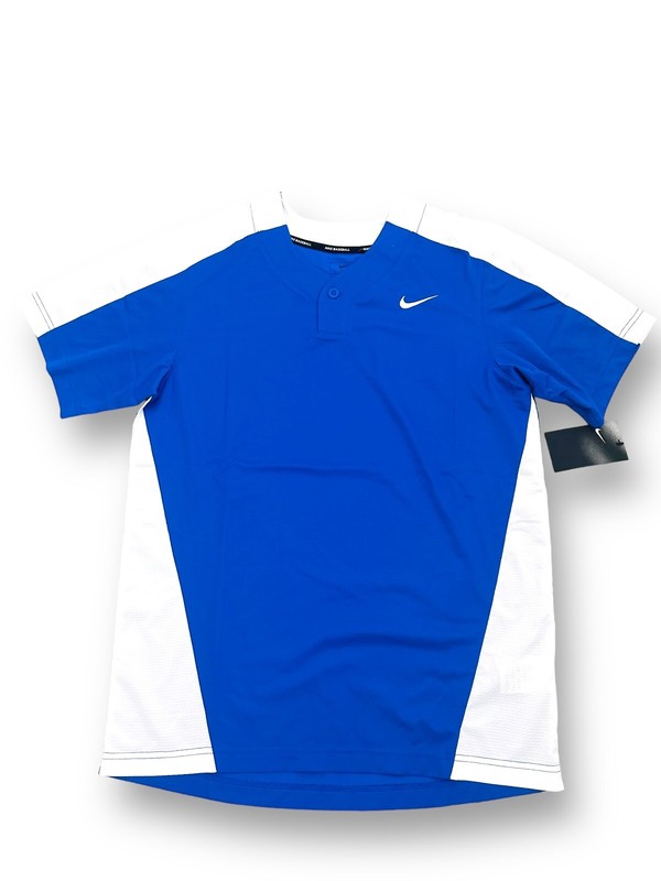 Nike Team Baseball Practice One Button Henley Medium Blue BQ5399-494 gallery