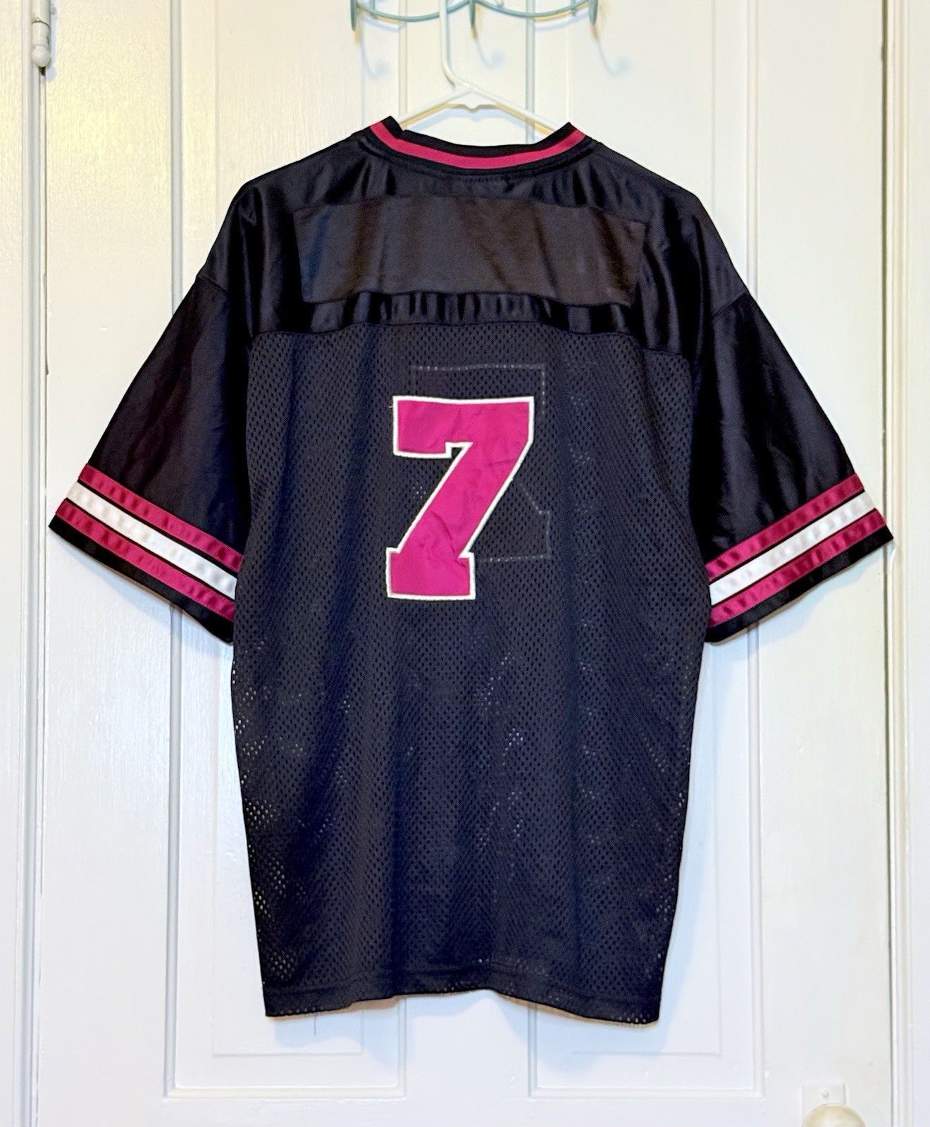 Championship Gold Number 7 Black & Red Mens Jersey Large gallery