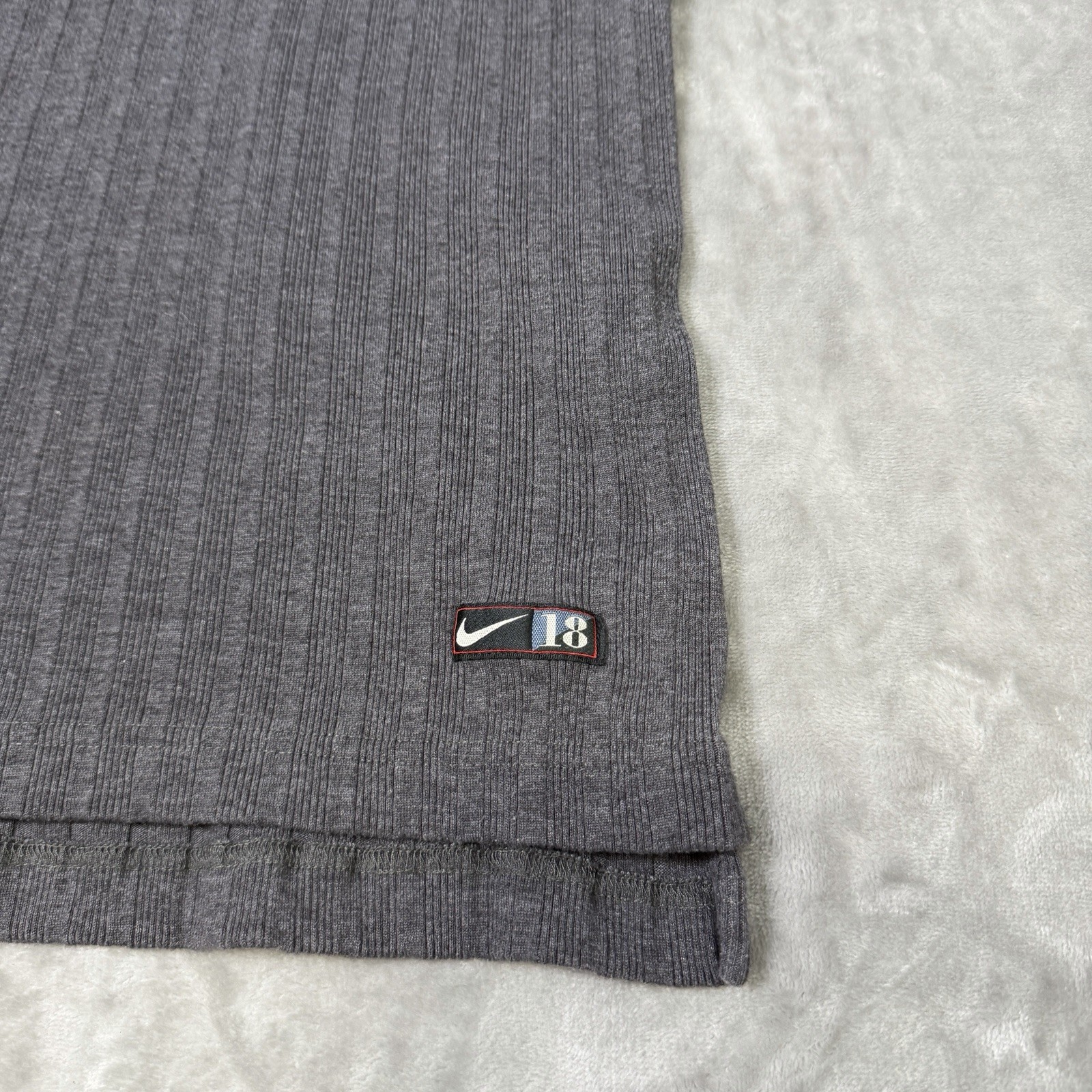 Vintage Nike Golf Gray Ribbed Knit Mock Neck Long Sleeve Shirt Men's Large gallery