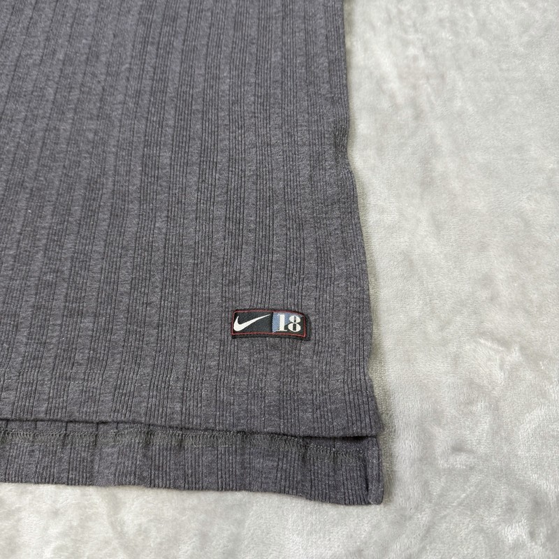 Vintage Nike Golf Gray Ribbed Knit Mock Neck Long Sleeve Shirt Men's Large gallery