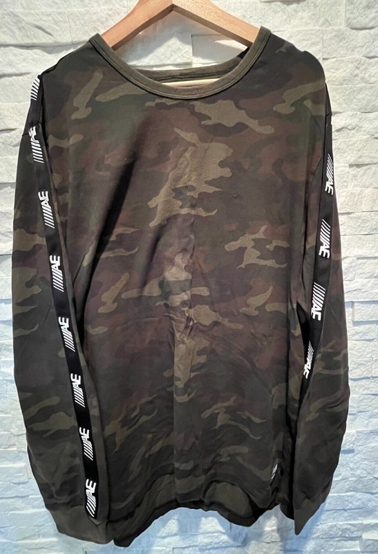 EUC Mens AMERICAN EAGLE Flex Super Soft L/S Crew Neck Refletive Athletic Top XXL gallery