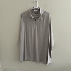 Gerry Men’s XXL Grey Beige Long Sleeve Pullover Golf Hiking Shirt P7