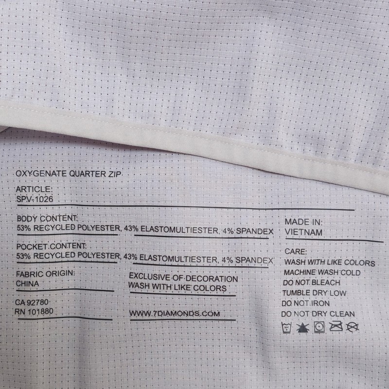 7 Diamonds Oxygenate 1/4 Zip Pullover Vapor Anti-Odor Quick Dry Stretch - Small gallery