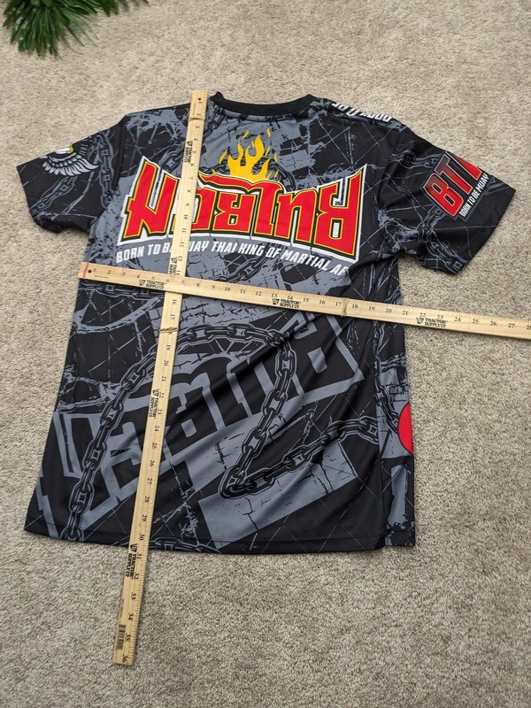 Born Shirt Mens XL Black Muay Thai Quick Dry Martial Arts Graphic Jersey Top gallery