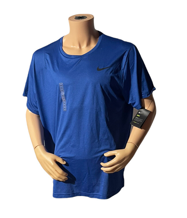 Men's NIKE BREATHE Running DriFit Top T-Shirt CJ4611-451 Blue Size 2XL gallery