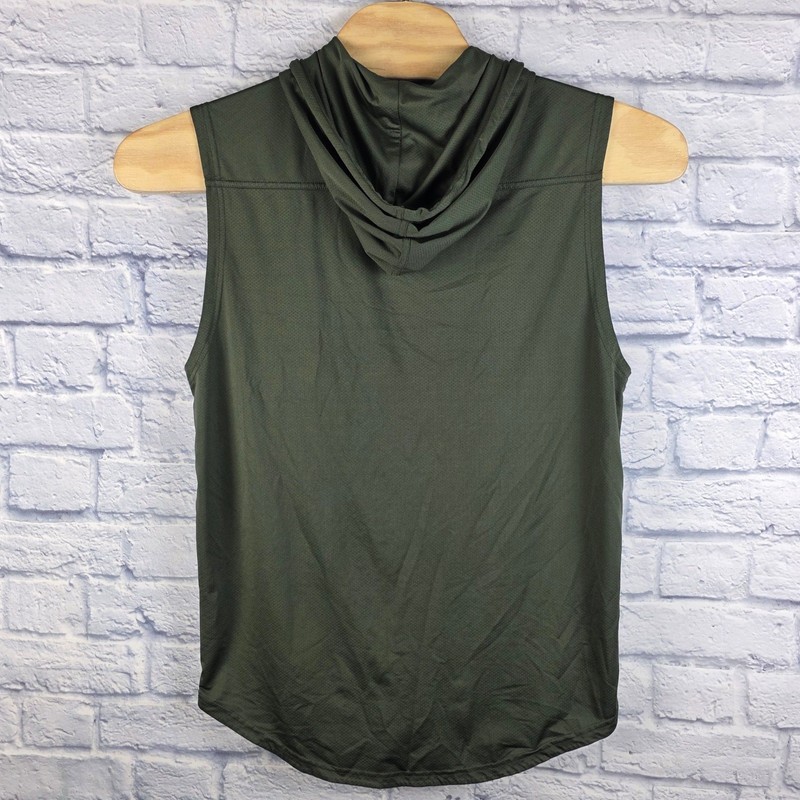 BYLT Premium Basics Men Circuit Tank Olive Green Sleeveless Hoodie Snap Sz Large gallery